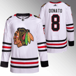 Chicago Blackhawks #8 Ryan Donato White Stitched Jersey