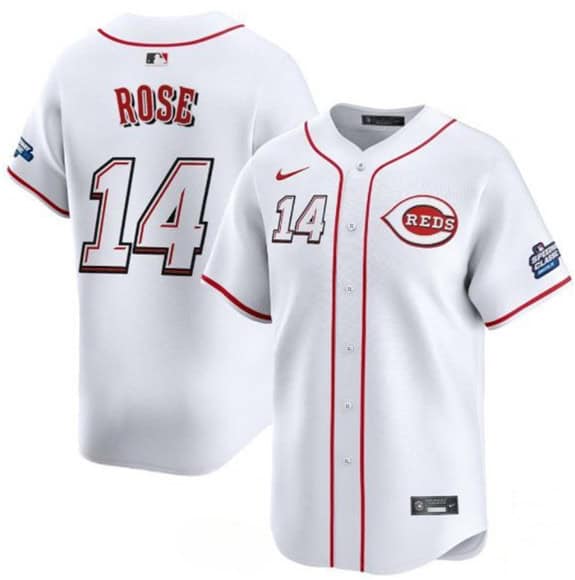 Cincinnati Reds #14 Pete Rose White 2025 Speedway Classic Home Limited Stitched Jersey