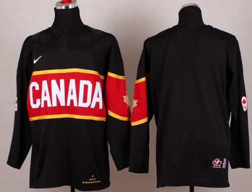 Olympic 2014 CA. Blank Black Stitched Jersey