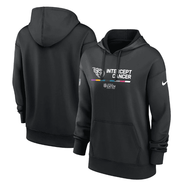 Tennessee Titans 2022 Black NFL Crucial Catch Therma Performance Pullover Hoodie(Run Small)