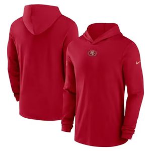 San Francisco 49ers Red Performance Long Sleeve Hoodie