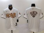 New Orleans Saints Team Big Logo White Cool Base Stitched Jersey