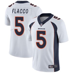 Denver Broncos #5 Joe Flacco White Vapor Untouchable Limited Stitched Jersey