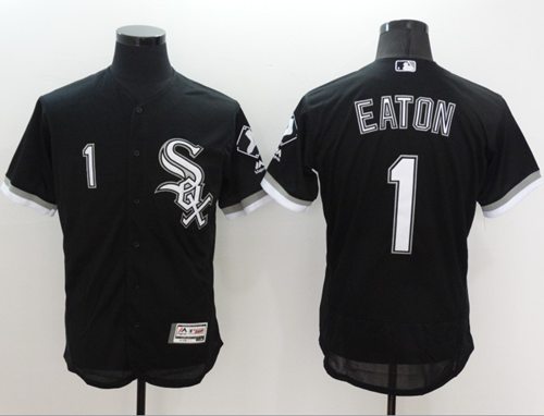 White Sox #1 Adam Eaton Black Flexbase Authentic Collection Stitched Jersey