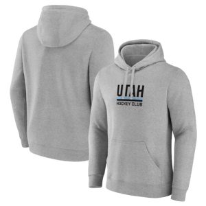 Utah Club Heather Gray Secondary Logo Pullover Hoodie