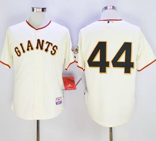 Giants #44 Willie McCovey Cream Cool Base Stitched Jersey