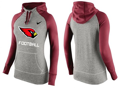 Nike Arizona Cardinals Performance Hoodie Grey Red_1