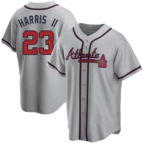 Atlanta Braves #23 Michael Harris II Gray Cool Base Stitched Jersey