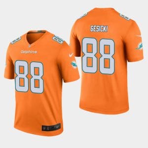 Miami Dolphins #88 Mike Gesicki Orange Stitched Jersey