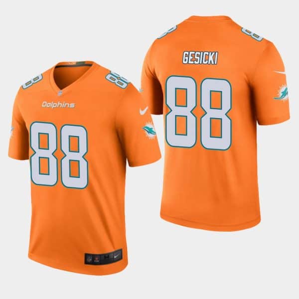 Miami Dolphins #88 Mike Gesicki Orange Stitched Jersey
