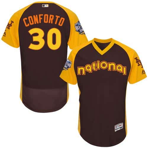 Mets #30 Michael Conforto Brown Flexbase Authentic Collection 2016 All-Star National League Stitched Jersey