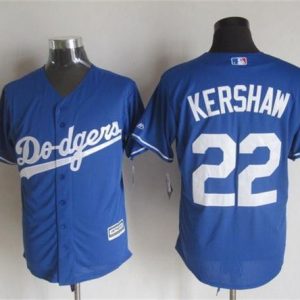 Dodgers #22 Clayton Kershaw Blue New Cool Base Stitched Jersey