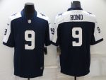 Dallas Cowboys #9 Tony Romo Navy White Stitched Jersey