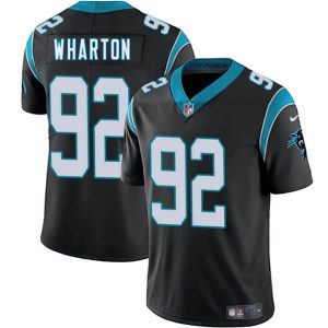 Carolina Panthers #92 Tershawn Wharton Black 2025 Vapor Limited Stitched Jersey