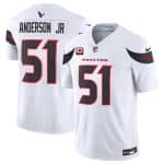 Houston Texans #51 Will Anderson Jr White 2024 Vapor F.U.S.E. With 2-Star C Patch Limited Stitched Jersey