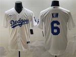 Los Angeles Dodgers #6 Hyeseong Kim White Cool Base Stitched Jersey