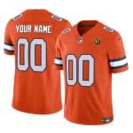 Denver Broncos Custom Orange 2023 F.U.S.E. With John Madden Patch Vapor Limited Stitched Jersey
