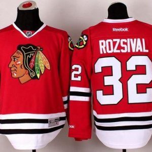 Blackhawks #32 Michal Rozsival Red Stitched Jersey