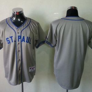 Twins Blank Grey 1948 St. Paul Saints Turn Back The Clock Stitched Jersey