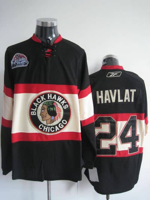 Blackhawks #24 Martin Havlat Winter Classic Stitched Black Jersey