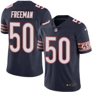 Bears #50 Jerrell Freeman Navy Blue Stitched Limited Rush Nike Jersey