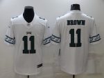 Philadelphia Eagles #11 A. J. Brown White Team Logo Cool Edition Stitched Jersey