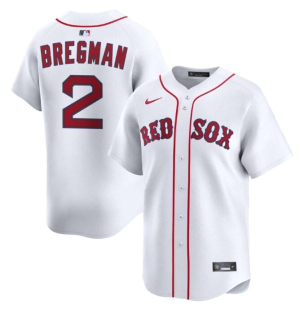 Boston Red Sox #2 Alex Bregman White 2024 Home Limited Stitched Jersey