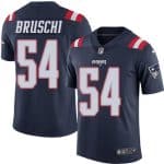 Patriots #54 Tedy Bruschi Navy Blue Stitched Limited Rush Nike Jersey