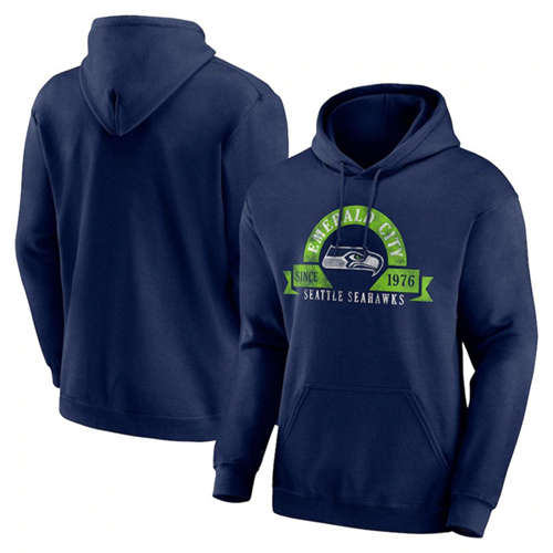 Seattle Seahawks Navy Pullover Hoodie