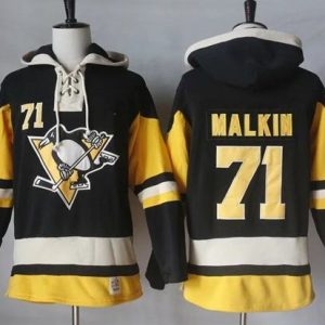 Pittsburgh Penguins Custom Black Alternate Sawyer Hooded Sweatshirt Stitched Jersey
