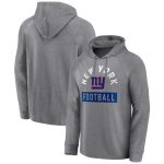 New York Giants Heathered Gray No Time Off Raglan Pullover Hoodie