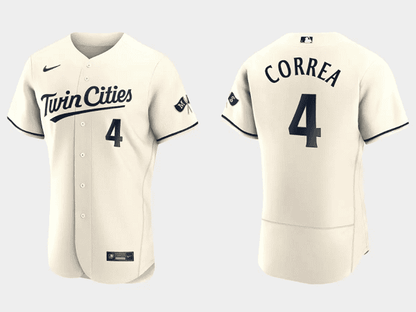 Minnesota Twins #4 Carlos Correa Cream Flex Base Stitched Jersey