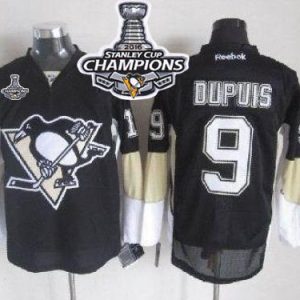 Penguins #9 Pascal Dupuis Black 2016 Stanley Cup Champions Stitched Jersey