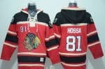Blackhawks #81 Marian Hossa Red Sawyer Hooded Sweatshirt Stitched Jersey