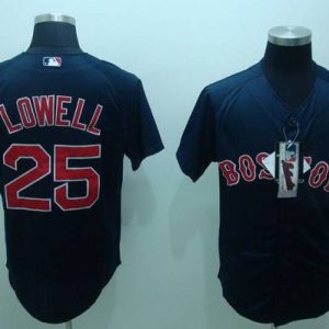 Red Sox #25 Mike Lowell Stitched Dark Blue Jersey