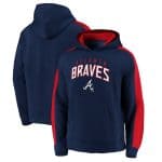Atlanta Braves Navy Game Time Arch Pullover Hoodie Pullover Hoodie
