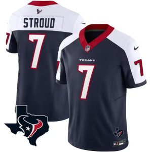 Houston Texans #7 C.J. Stroud White Navy 2023 F.U.S.E. Vapor Untouchable Limited Stitched Jersey