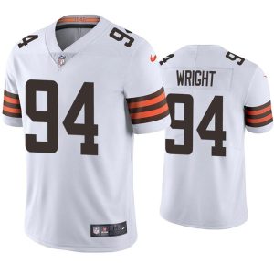 Cleveland Browns #94 Alex Wright White Vapor Untouchable Limited Stitched Jersey