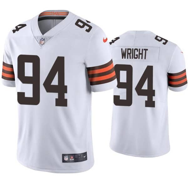 Cleveland Browns #94 Alex Wright White Vapor Untouchable Limited Stitched Jersey