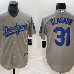 Los Angeles Dodgers #31 Tyler Glasnow Gray Cool Base Stitched Jersey
