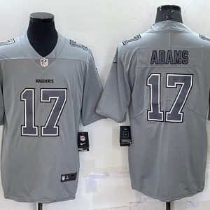 Las Vegas Raiders #17 Davante Adams Gray Atmosphere Fashion Stitched Jersey