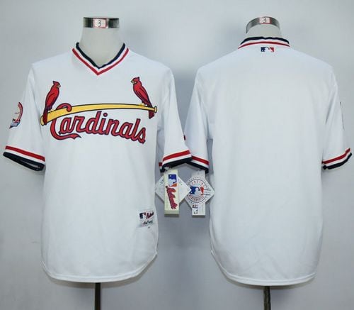 Cardinals Blank White 1982 Turn Back The Clock Stitched Jersey