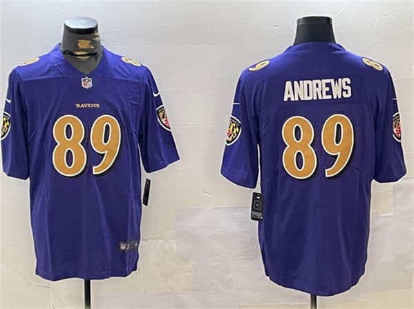 Baltimore Ravens #89 Mark Andrews Purple Gold Vapor Untouchable Limited Jersey