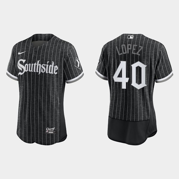Chicago White Sox #40 Reynaldo Lopez 2021 City Connect Replica Flex Base Stitched Jersey
