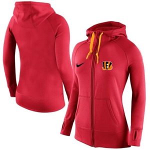 Nike Cincinnati Bengals Full-Zip Performance Hoodie Red