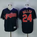 Indians #24 Andrew Miller Navy Blue New Cool Base Stitched Jersey