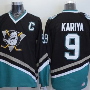 Ducks #9 Paul Kariya Black CCM Throwback Stitched Jersey