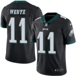 Eagles #11 Carson Wentz Black Stitched Limited Rush Nike Jersey