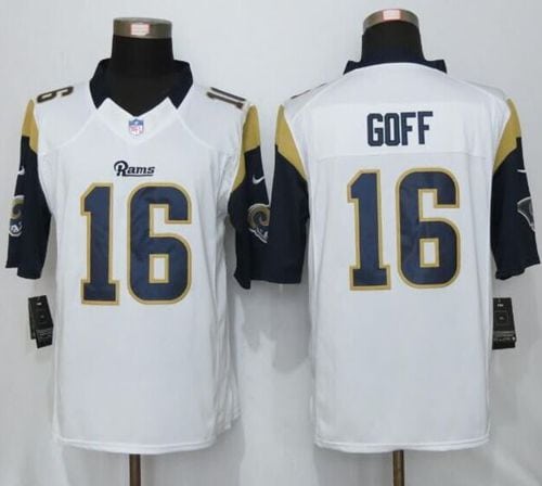 Rams #16 Jared Goff White Stitched Limited Nike Jersey