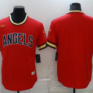 Los Angeles Angels Blank Red Cool Base Stitched Jersey